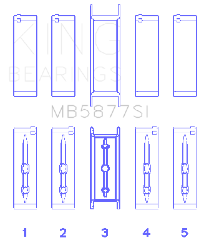 King Engine Bearings GM Vortex / Gen III IV LS-Series Main Bearing Set