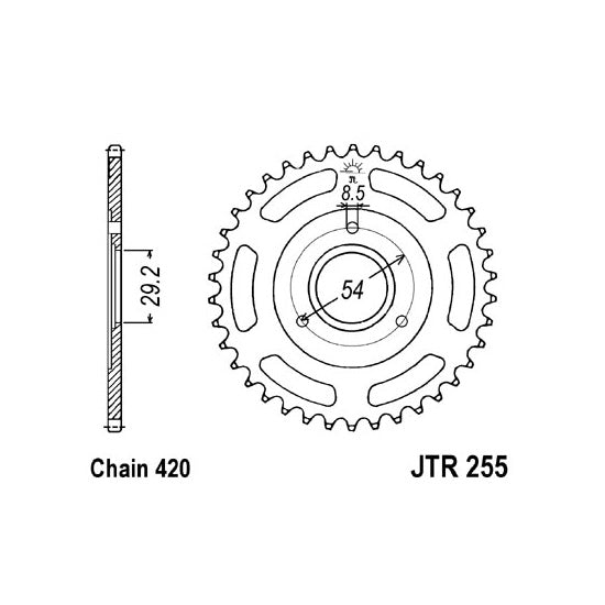 JT JTR255,42 Chain Sprocket