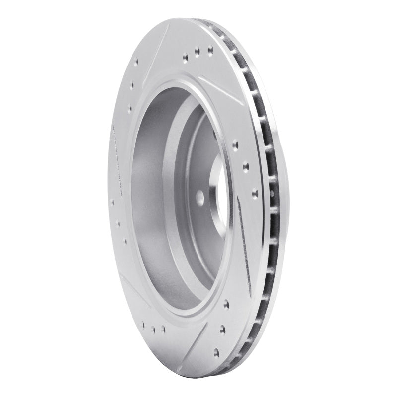 R1 Concepts R1 96-03 BMW 528I Rear Right Drilled & Slotted Silver Brake Rotor