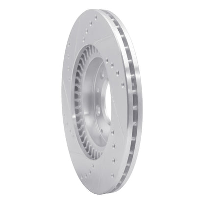 R1 Concepts R1 06-15 Mazda MX-5 Miata Front Right Drilled & Slotted Silver Brake Rotor