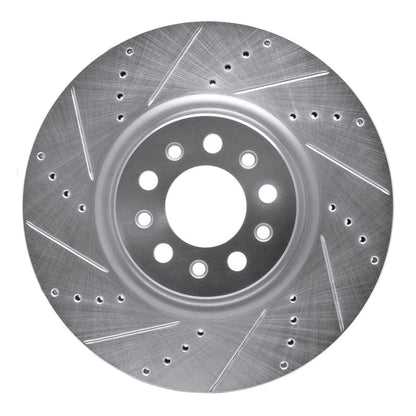 R1 Concepts R1 14-25 Alfa Romeo Tonale Front Left Drilled & Slotted Silver Brake Rotor