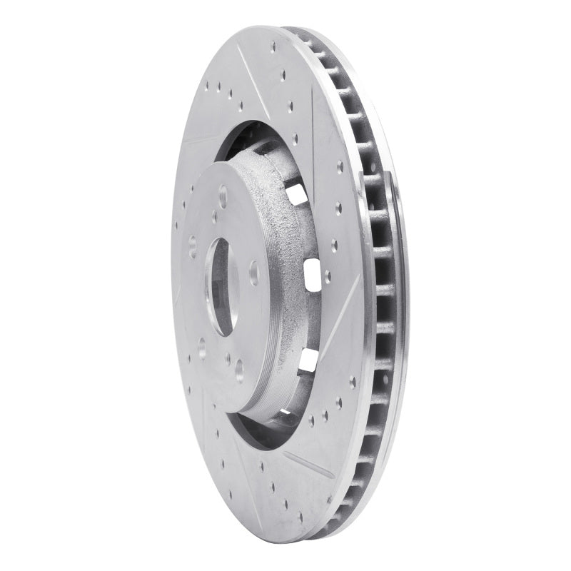 R1 Concepts R1 09-15 Toyota Venza Front Right Drilled & Slotted Silver Brake Rotor
