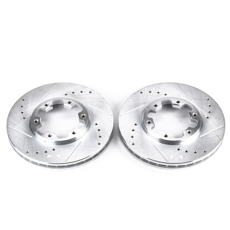 PowerStop Power Stop 03-04 Nissan Frontier Front Evolution Drilled & Slotted Rotors - Pair