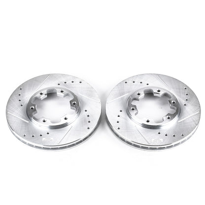 PowerStop Power Stop 03-04 Nissan Frontier Front Evolution Drilled & Slotted Rotors - Pair