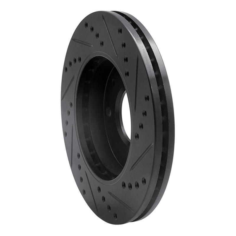 R1 Concepts R1 01-03 Hyundai Sonata Front Left Drilled & Slotted Black Brake Rotor
