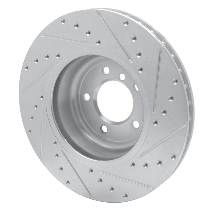 R1 Concepts R1 11-16 BMW Z4 Front Left Drilled & Slotted Silver Brake Rotor