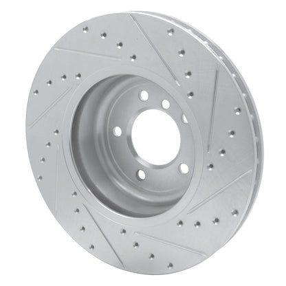 R1 Concepts R1 11-16 BMW Z4 Front Left Drilled & Slotted Silver Brake Rotor