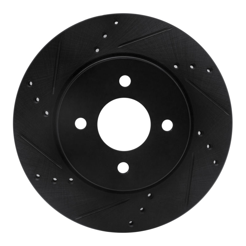 R1 Concepts R1 11-25 Nissan Note (Mexico) Front Left Drilled & Slotted Black Brake Rotor