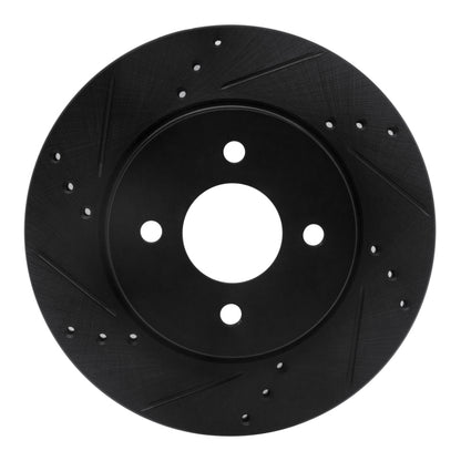 R1 Concepts R1 11-25 Nissan Note (Mexico) Front Left Drilled & Slotted Black Brake Rotor