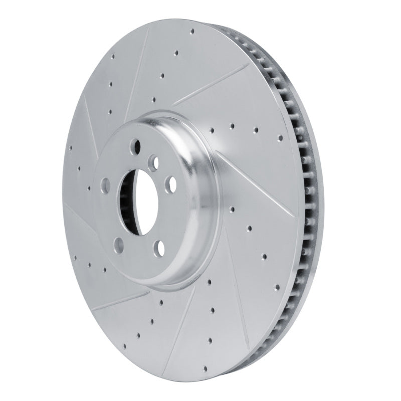 R1 Concepts R1 16-25 BMW M240I xDrive Left Front Drilled & Slotted Silver Brake Rotor