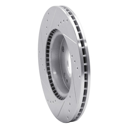 R1 Concepts R1 17-22 Hyundai Ioniq Front Right Drilled & Slotted Silver Brake Rotor