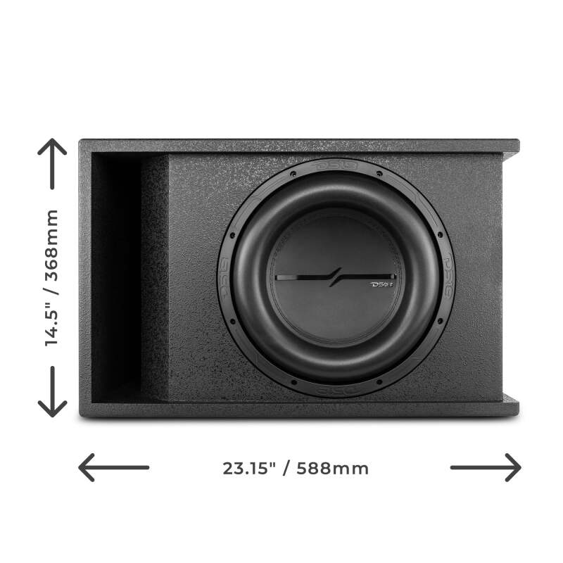 DS18 Single 12in 1000 Watts RMS ZXI12.2D Loaded Ported Enclosure w/ Subwoofer