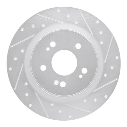R1 Concepts R1 18-25 Honda Odyssey Rear Right Drilled & Slotted Silver Brake Rotor