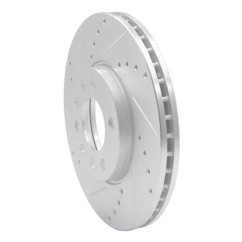 R1 Concepts R1 03-11 Cadillac BLS (Mexico) Front Left Drilled & Slotted Silver Brake Rotor