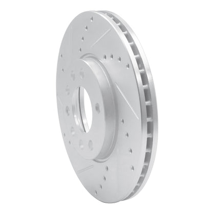 R1 Concepts R1 03-11 Cadillac BLS (Mexico) Front Left Drilled & Slotted Silver Brake Rotor