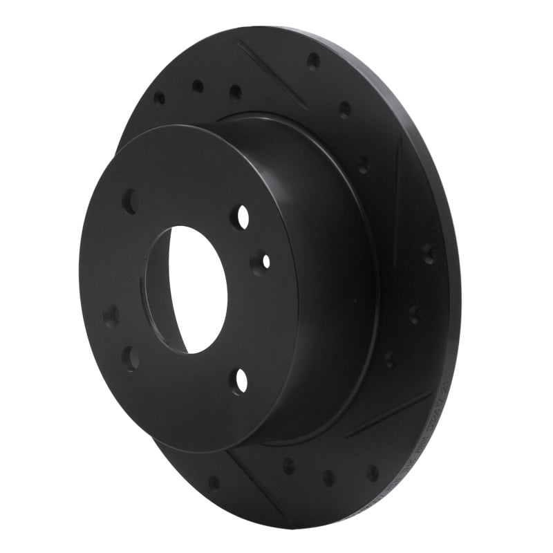 R1 Concepts R1 92-94 Acura Vigor Rear Right Drilled & Slotted Black Brake Rotor