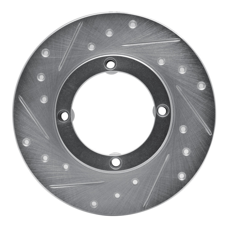 R1 Concepts R1 85-94 Chevrolet Sprint Front Left Drilled & Slotted Silver Brake Rotor