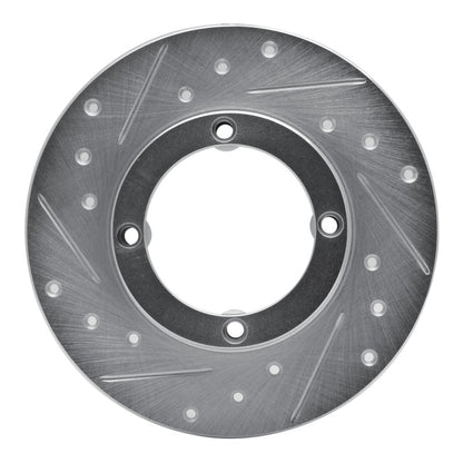 R1 Concepts R1 85-94 Chevrolet Sprint Front Left Drilled & Slotted Silver Brake Rotor