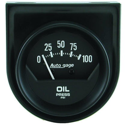 Autometer Auto Gauge 2in 100 psi Mechanical Short Sweep Black Oil Pressure Gauge