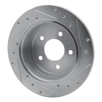 R1 Concepts R1 97-07 Chrysler Town & Country Rear Left Drilled & Slotted Silver Brake Rotor