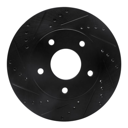 R1 Concepts R1 97-05 Chevrolet Blazer Front Left Drilled & Slotted Black Brake Rotor