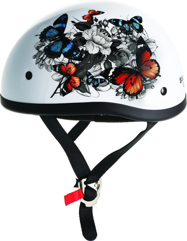 Bikers Choice Skid Lids White Rose Original Helmet - 2XL