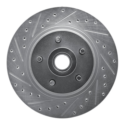 R1 Concepts R1 76-81 Chrysler Newport Front Left Drilled & Slotted Silver Brake Rotor