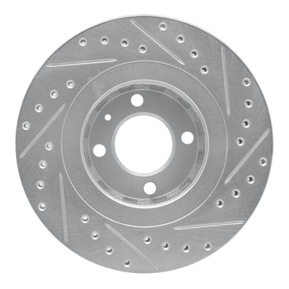 R1 Concepts R1 90-93 Volkswagen Passat (USA/Canada) Front Left Drilled & Slotted Silver Brake Rotor