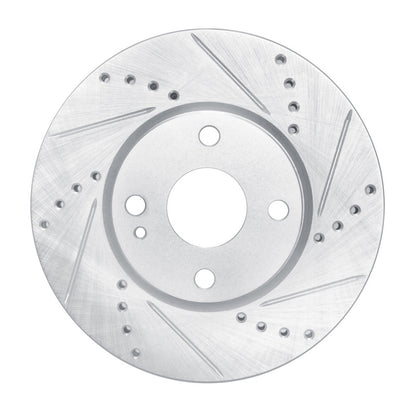 R1 Concepts R1 16-25 Mazda 2 (Mexico) Front Right Drilled & Slotted Silver Brake Rotor