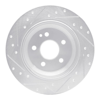 R1 Concepts R1 16-23 Mercedes-Benz Viano (Mexico) Rear Right Drilled & Slotted Silver Brake Rotor