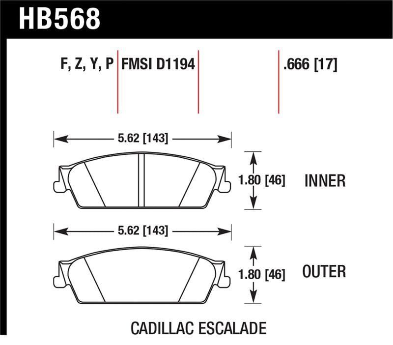 Hawk Performance Ceramic Street Brake Pads