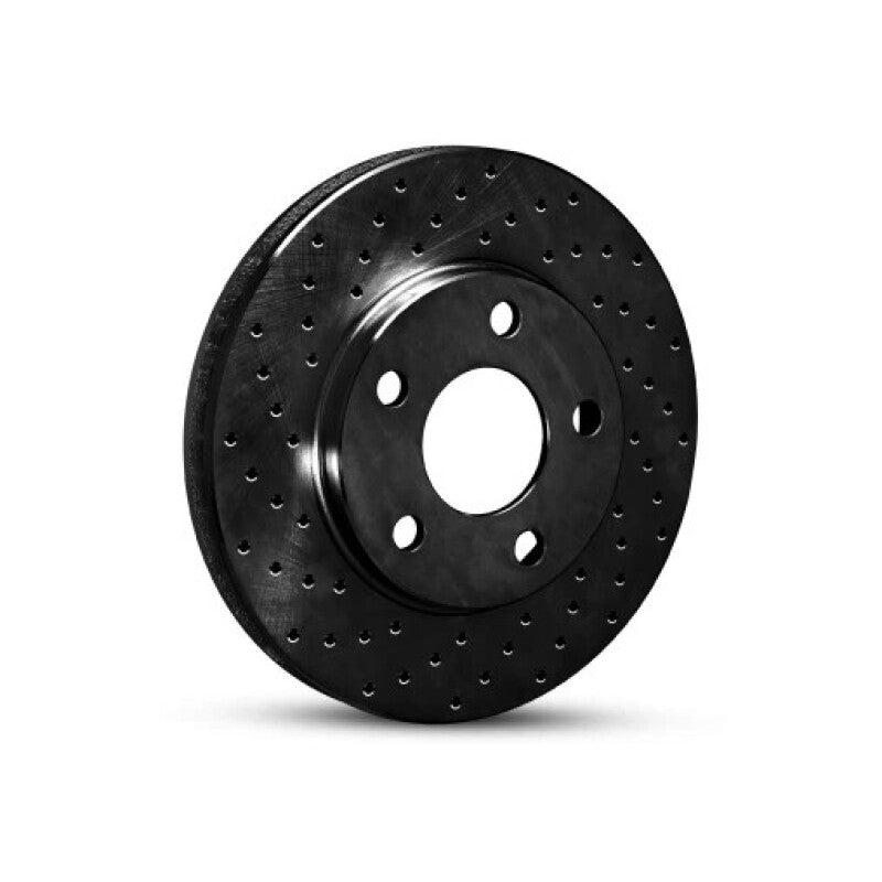R1 Concepts R1 11-21 Chevrolet Trax Rear Left Drilled Black Brake Rotor