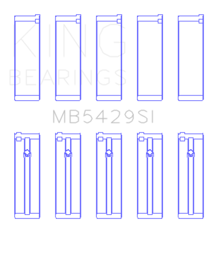 King Engine Bearings Nissan Yd22/Yd25 (Size +0.25mm) Main Bearing Set