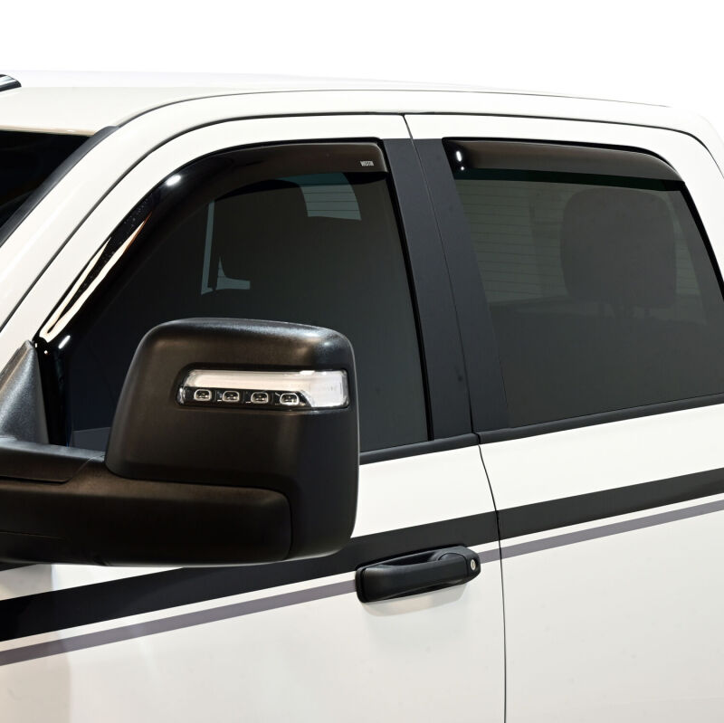 Westin 2009-2018 Dodge/Ram Crew Cab/Mega Cab In-Channel Wind Deflector 4pc - Smoke