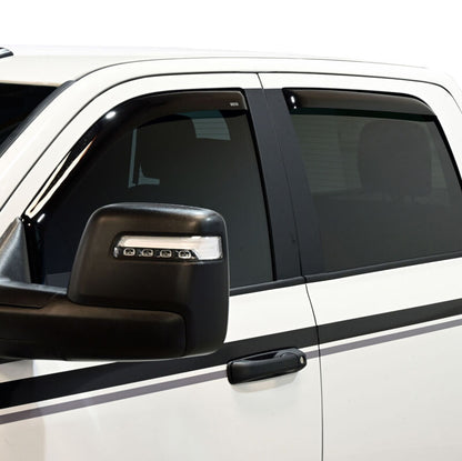 Westin 2009-2018 Dodge/Ram Crew Cab/Mega Cab In-Channel Wind Deflector 4pc - Smoke