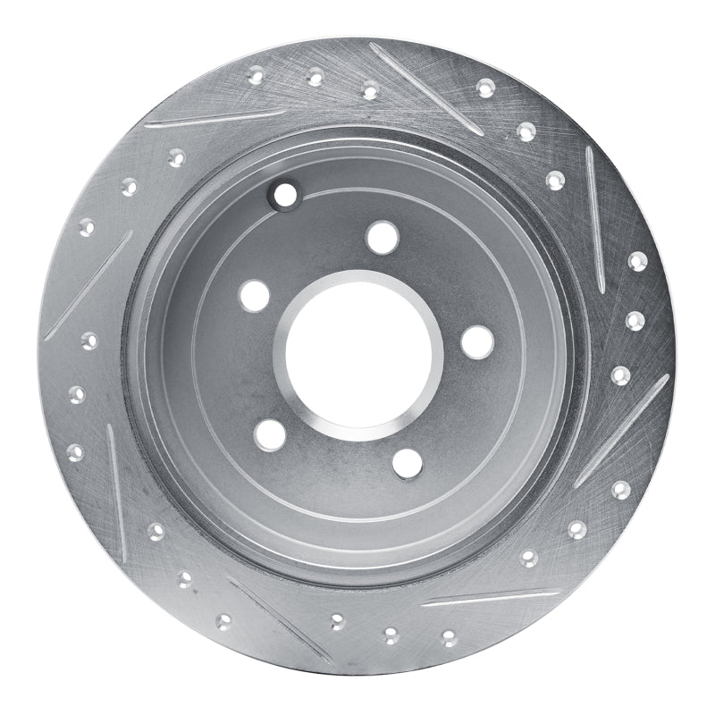 R1 Concepts R1 01-07 Buick Rendezvous Rear Left Drilled & Slotted Silver Brake Rotor