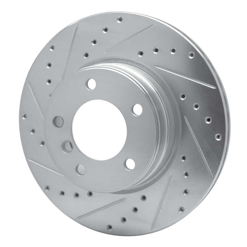 R1 Concepts R1 04-10 BMW 525I (USA/Canada) Front Left Drilled & Slotted Silver Brake Rotor