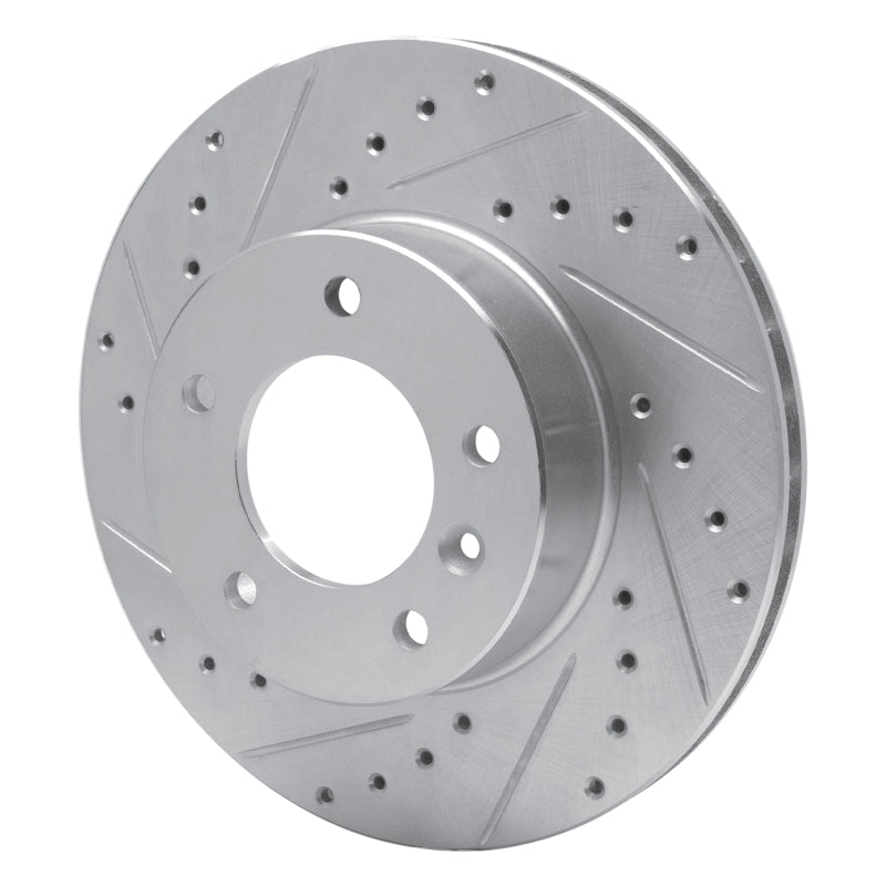 R1 Concepts R1 86-89 Jaguar XJ12 Front Left Drilled & Slotted Silver Brake Rotor