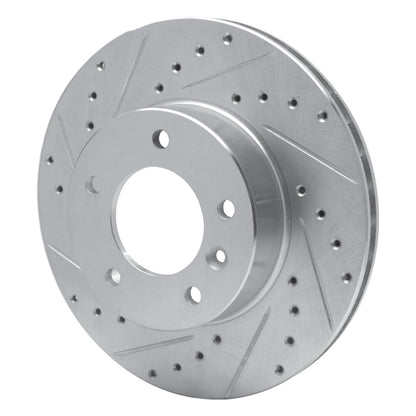 R1 Concepts R1 86-89 Jaguar XJ12 Front Left Drilled & Slotted Silver Brake Rotor
