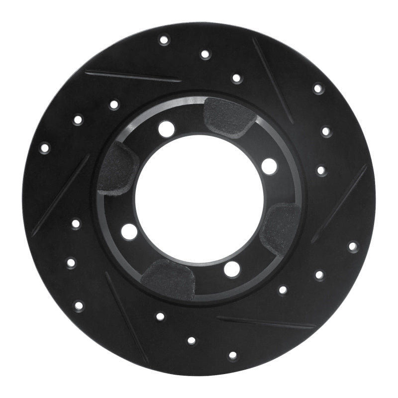 R1 Concepts R1 85-91 Dodge COLT Front Right Drilled & Slotted Black Brake Rotor