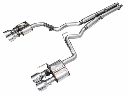 AWE Tuning 21-23 Ford Mustang Mach 1 SwitchPath Cat-Back Exhaust w/ Quad Chrome Silver Tips