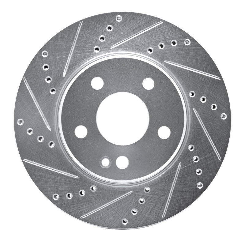 R1 Concepts R1 06-11 Mercedes-Benz B200 Front Left Drilled & Slotted Silver Brake Rotor