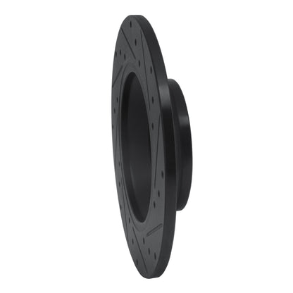 R1 Concepts R1 16-25 Audi TT Quattro Rear Left Drilled & Slotted Black Brake Rotor