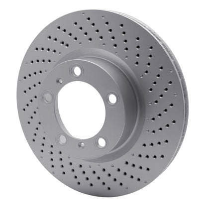 DFC 09-23 Porsche 718 Cayman Right Front Drilled GeoSPEC Coated Rotor