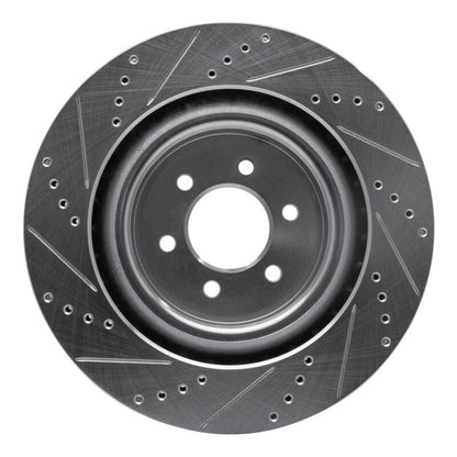 R1 Concepts R1 03-17 Dodge Viper Rear Right Drilled & Slotted Silver Brake Rotor