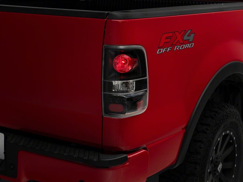 Raxiom 04-08 Ford F-150 Styleside Euro Style Tail Lights- Black Housing - Red/Clear Lens
