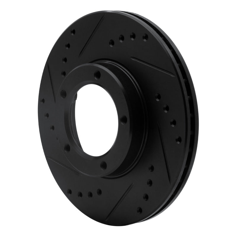 R1 Concepts R1 89-08 Toyota Hilux (Mexico) Front Left Drilled & Slotted Black Brake Rotor