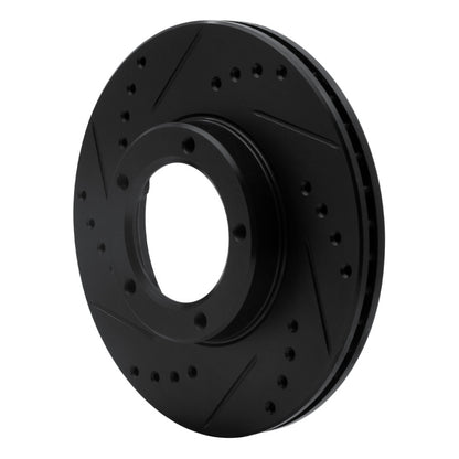 R1 Concepts R1 89-08 Toyota Hilux (Mexico) Front Left Drilled & Slotted Black Brake Rotor