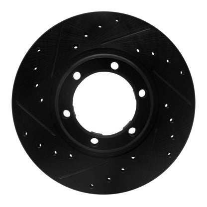 R1 Concepts R1 87-89 Dodge Raider Front Left Drilled & Slotted Black Brake Rotor