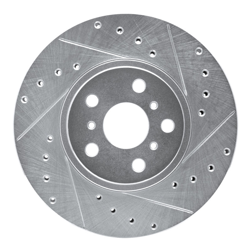 R1 Concepts R1 90-93 Toyota Celica Front Right Drilled & Slotted Silver Brake Rotor